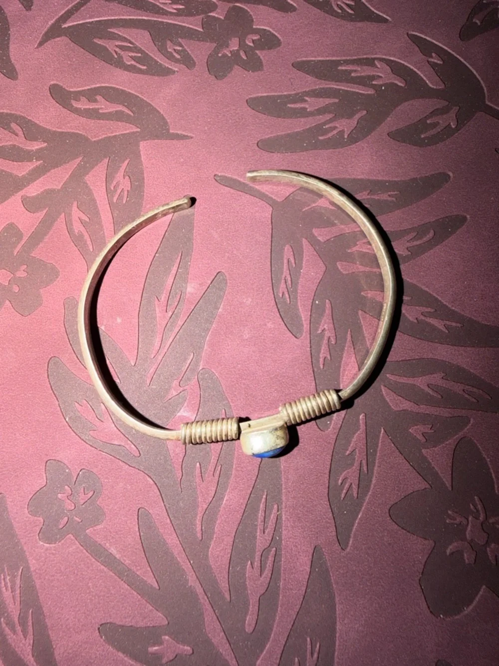 Silver Tone Blue Stone Wearable Accessory